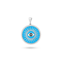 Blue Enamel Evil Eye Pendant image