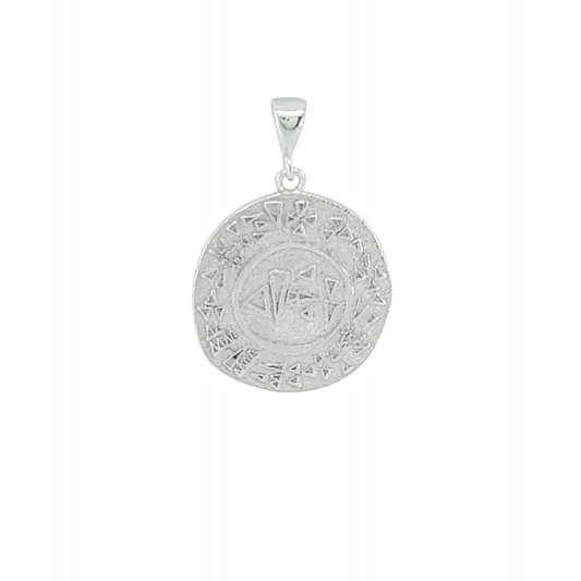 Ancient Engraved Circle Pendant