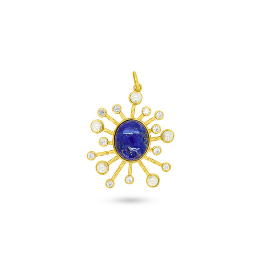 Lapis Lazuli Sun Pendant