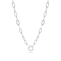 Adjustable Oval Link Necklace with Hook Clasp image