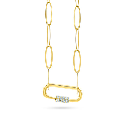 Adjustable Link Necklace with Clip