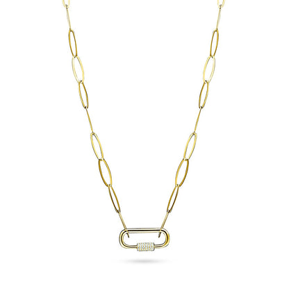 Adjustable Link Necklace with Clip