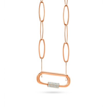 Adjustable Link Necklace with Clip
