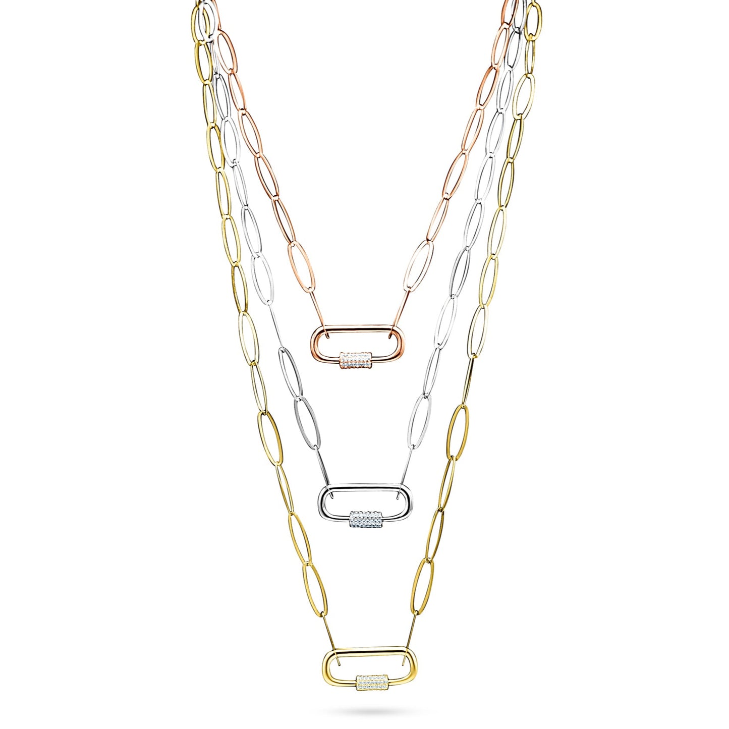 Adjustable Link Necklace with Clip