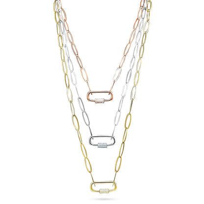 Adjustable Link Necklace with Clip
