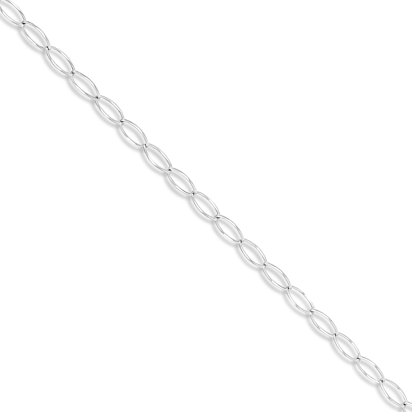 Adjustable Smooth Long Oval Link Necklace