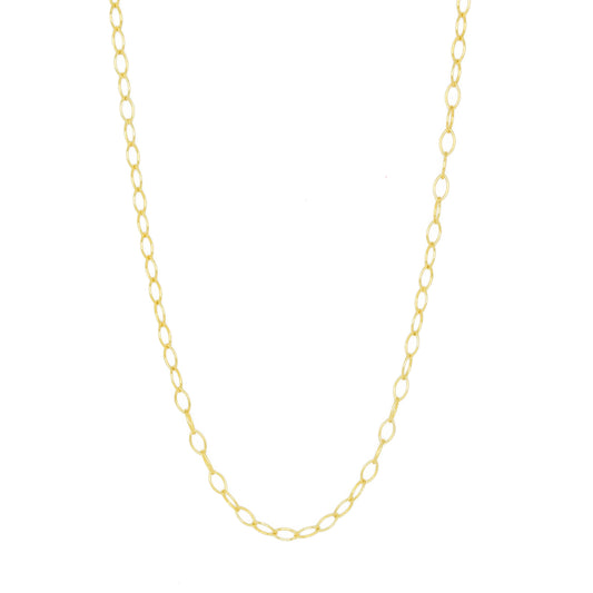 Adjustable Smooth Oval Link Necklace