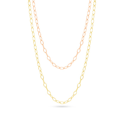 Adjustable Smooth Oval Link Necklace
