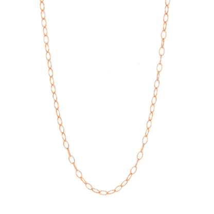 Adjustable Smooth Oval Link Necklace