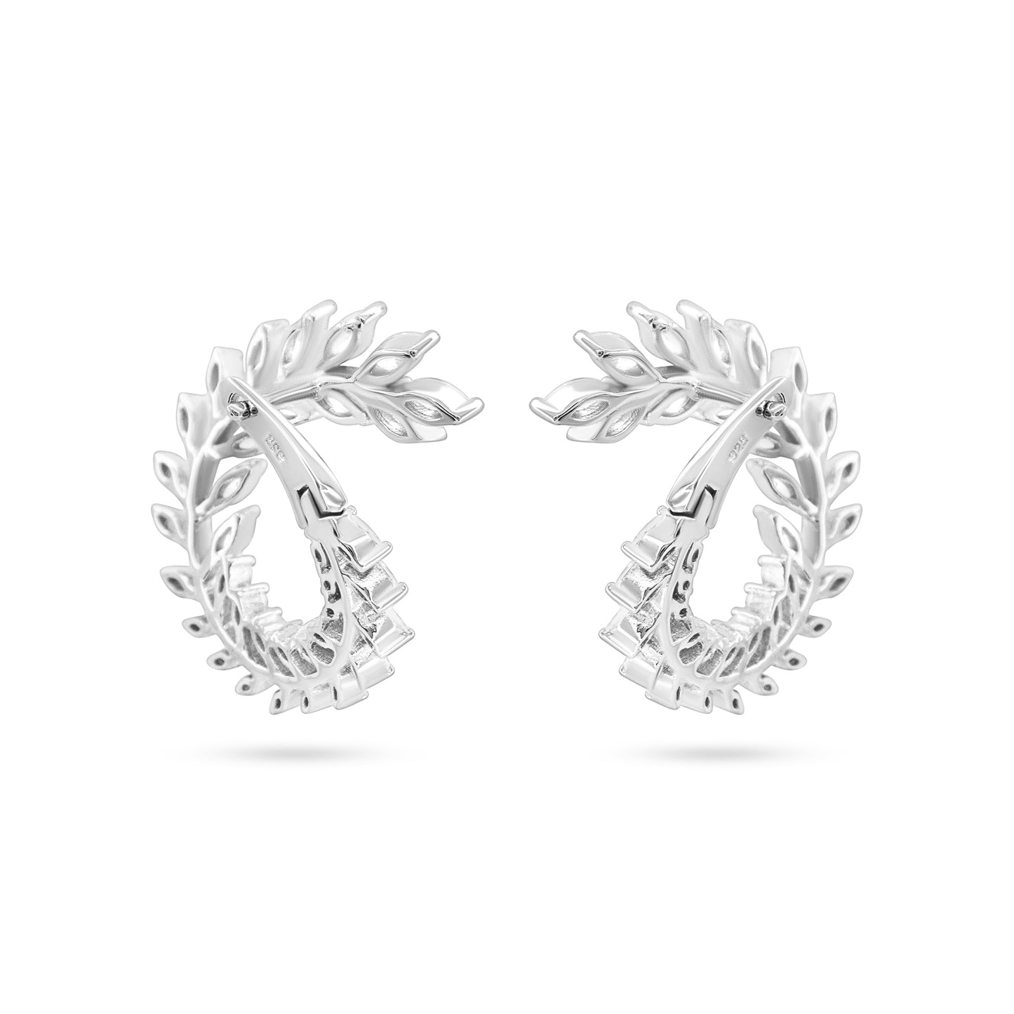 Elegant Leaf Spiral Earrings