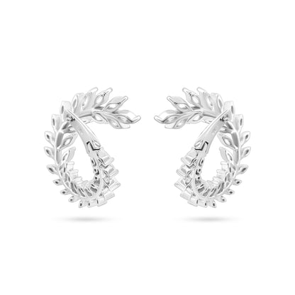 Elegant Leaf Spiral Earrings