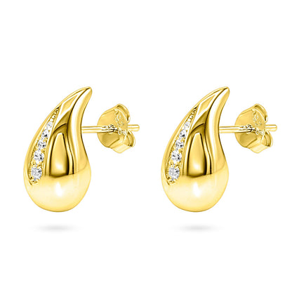 Curved Teardrop Fashion Earring