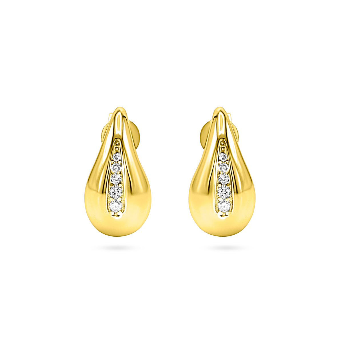 Curved Teardrop Fashion Earring
