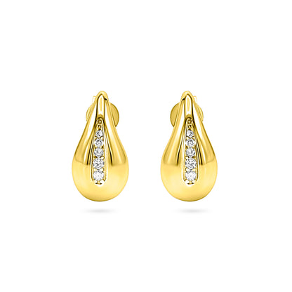 Curved Teardrop Fashion Earring