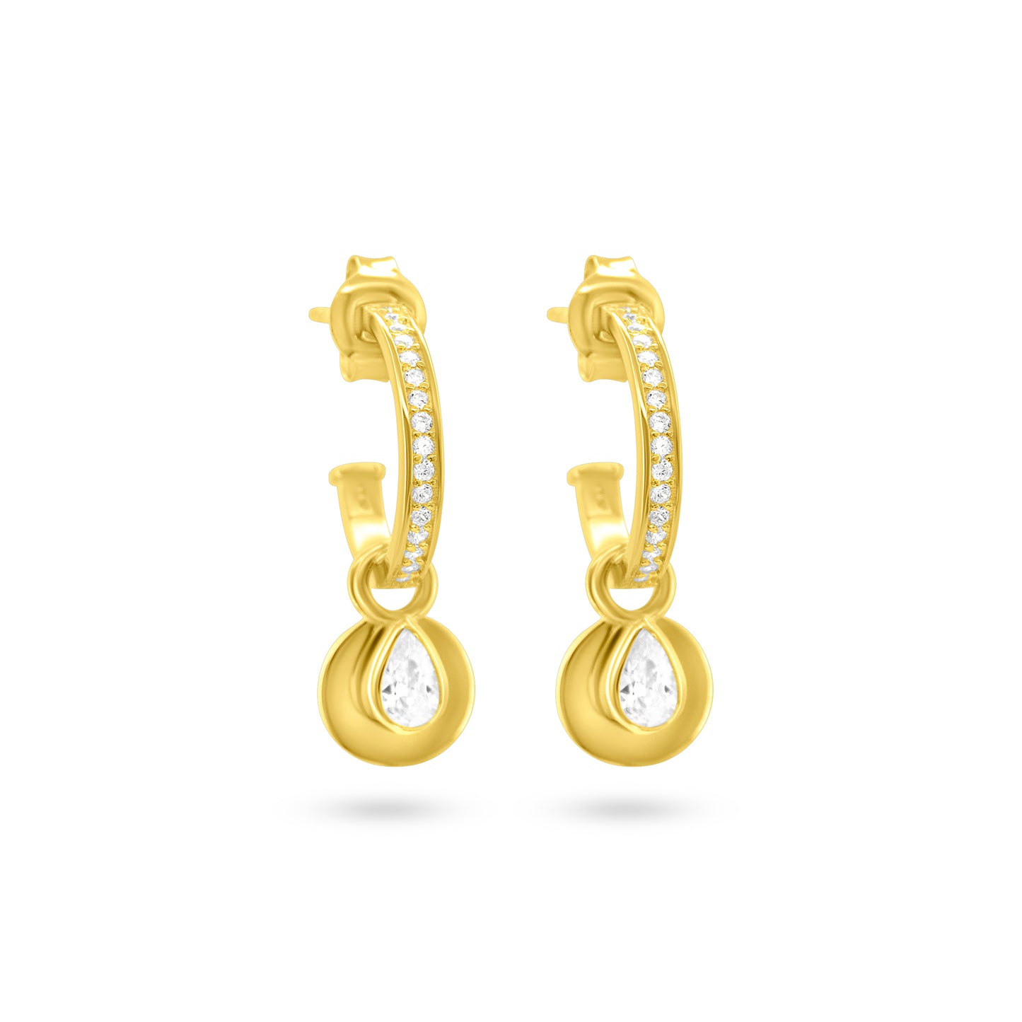 Elegant Drop Hoop Earrings