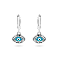 Evil Eye Dangle Hoops image