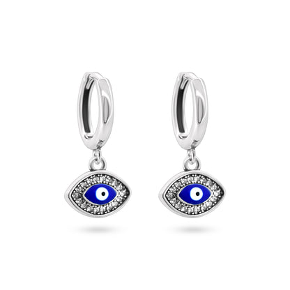 Evil Eye Dangle Hoops