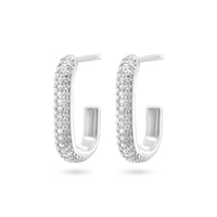 Sparkling Silver Hoops image