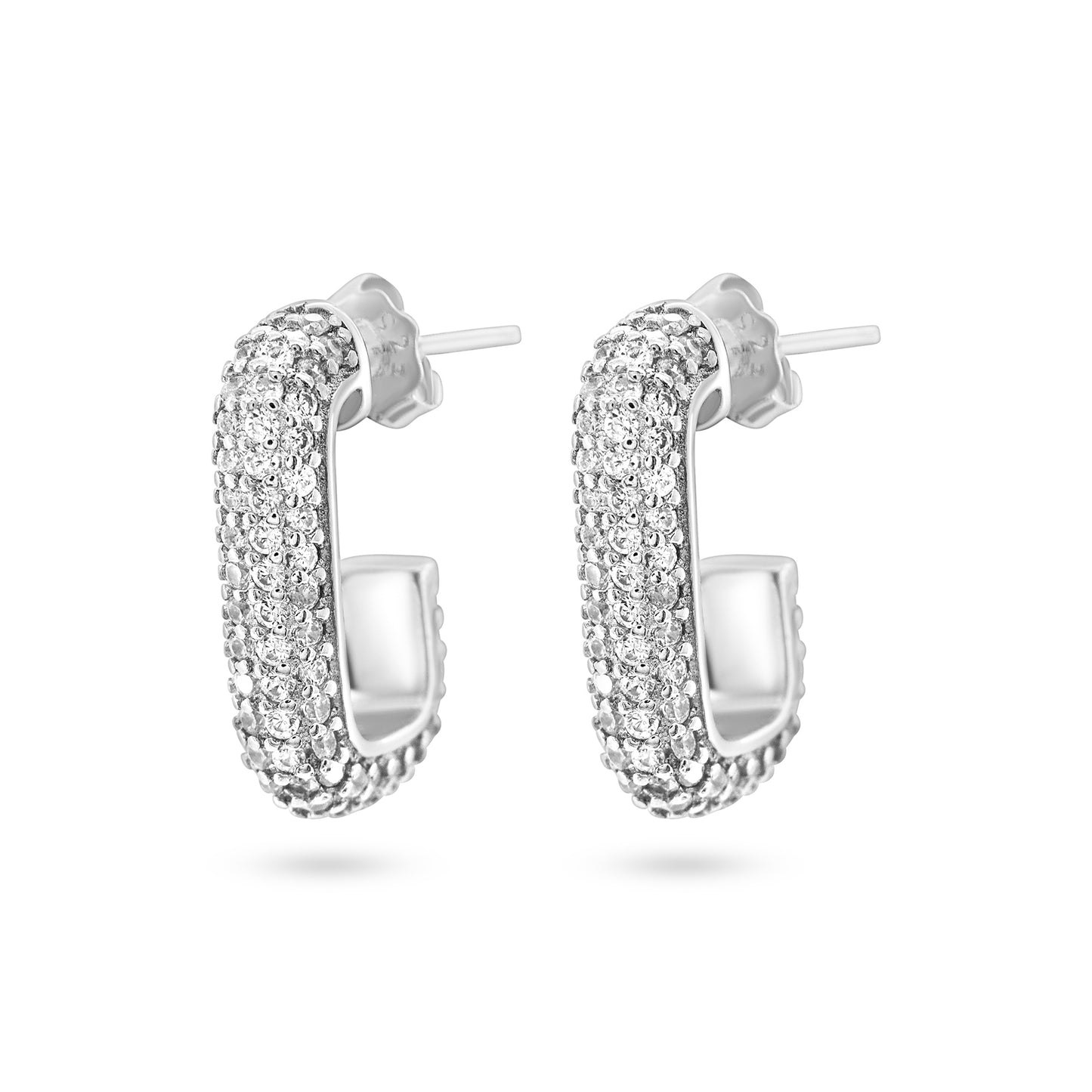 Dazzling Twist Hoop Earrings