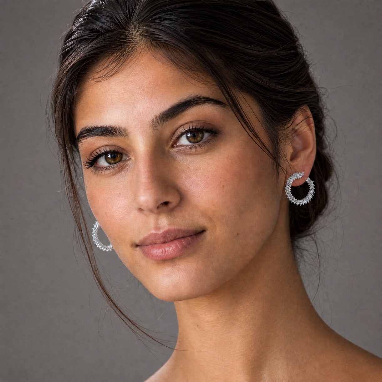 Loop-around Hoop Earrings