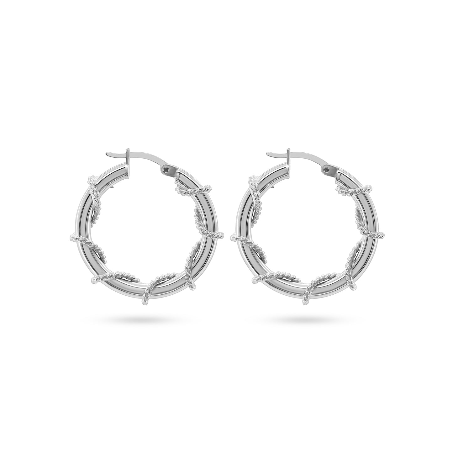 Twist and Leaf Hoops