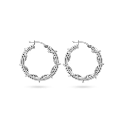 Twist and Leaf Hoops