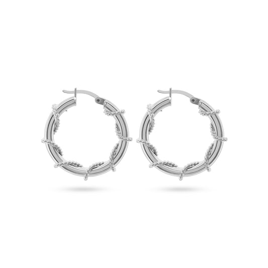 Twist and Leaf Hoops