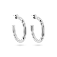 Sleek Sterling Silver Hoops image