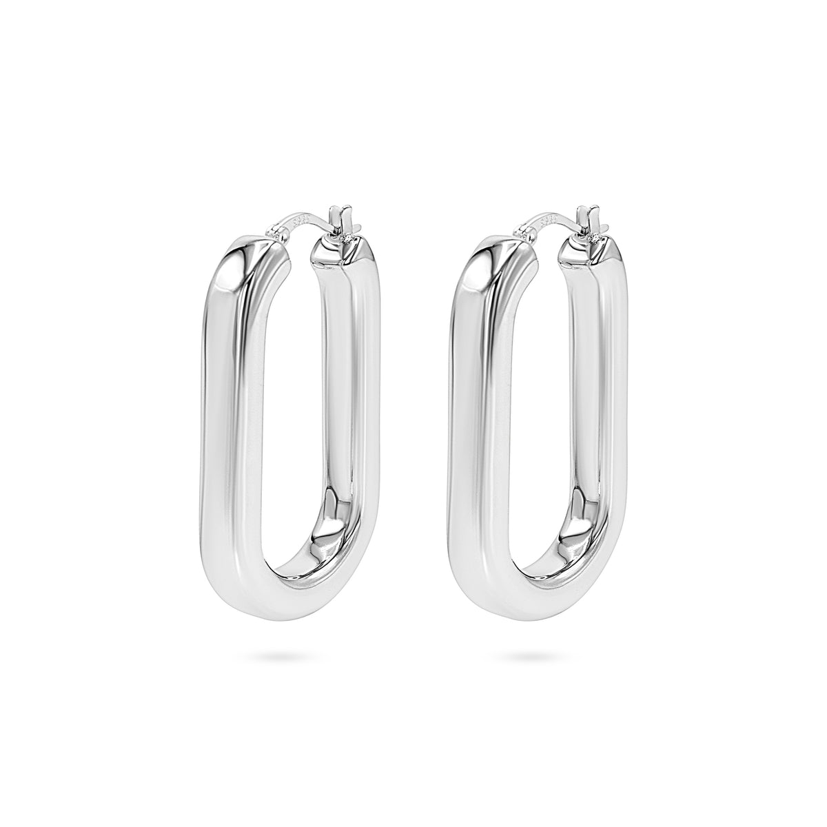 Paperclip Link Hoop Earring