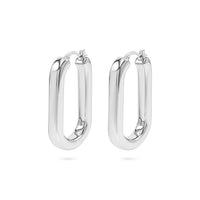 Paperclip Link Hoop Earring image