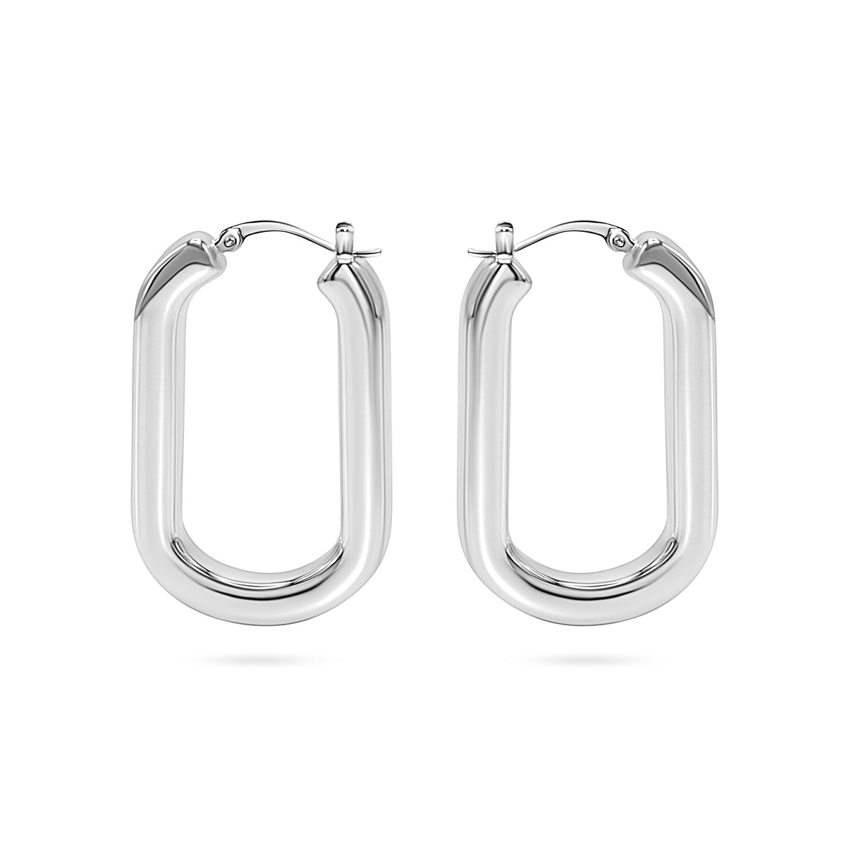 Paperclip Link Hoop Earring