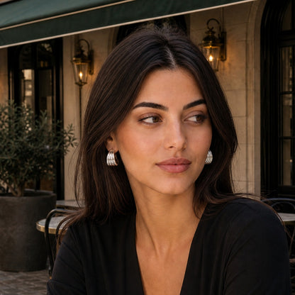 Flat croissant half-hoops