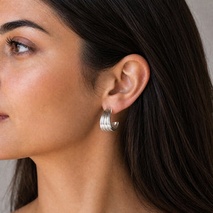 Flat croissant half-hoops