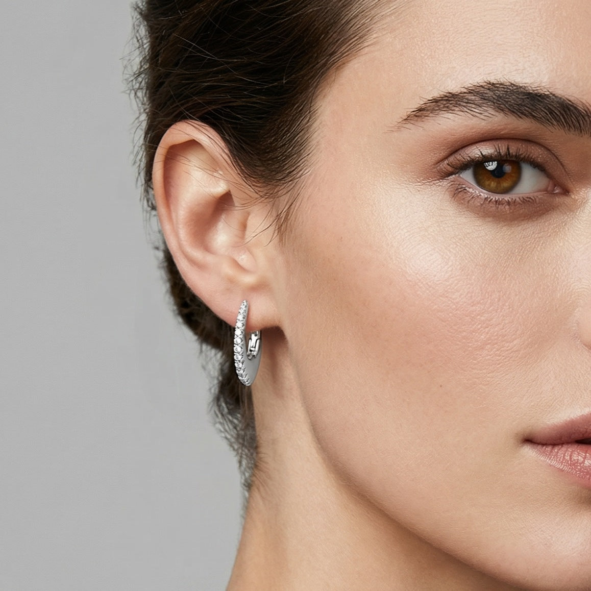 Celeste Pavé Hoop Earrings