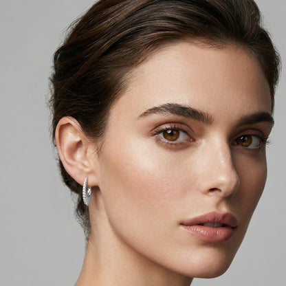 Celeste Pavé Hoop Earrings