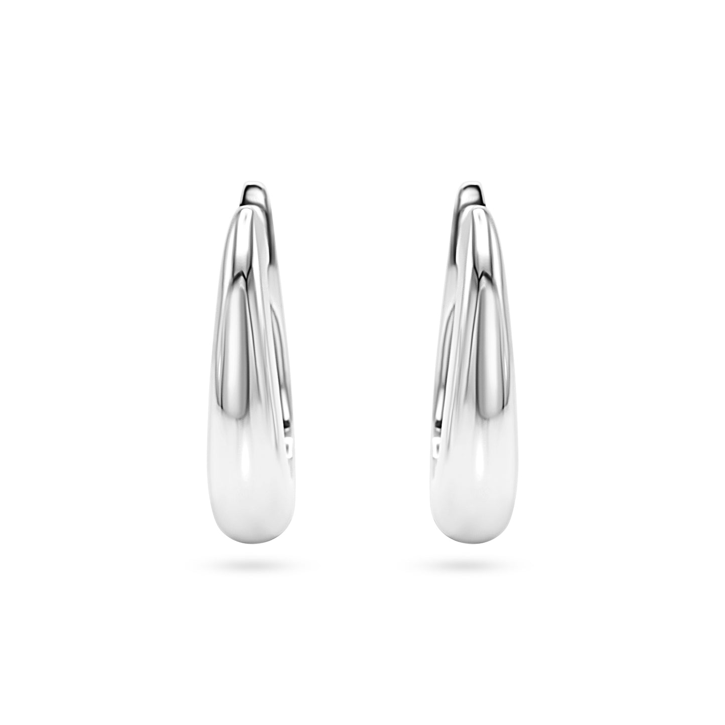 Sculptural Drop Hoop Earrings