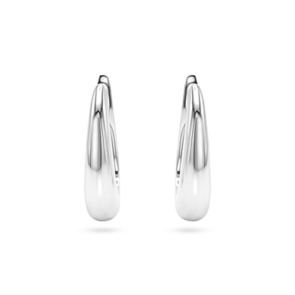 Sculptural Drop Hoop Earrings