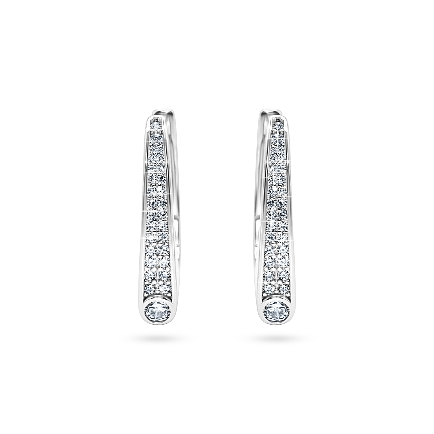 Apex Pavé Hoop Earrings