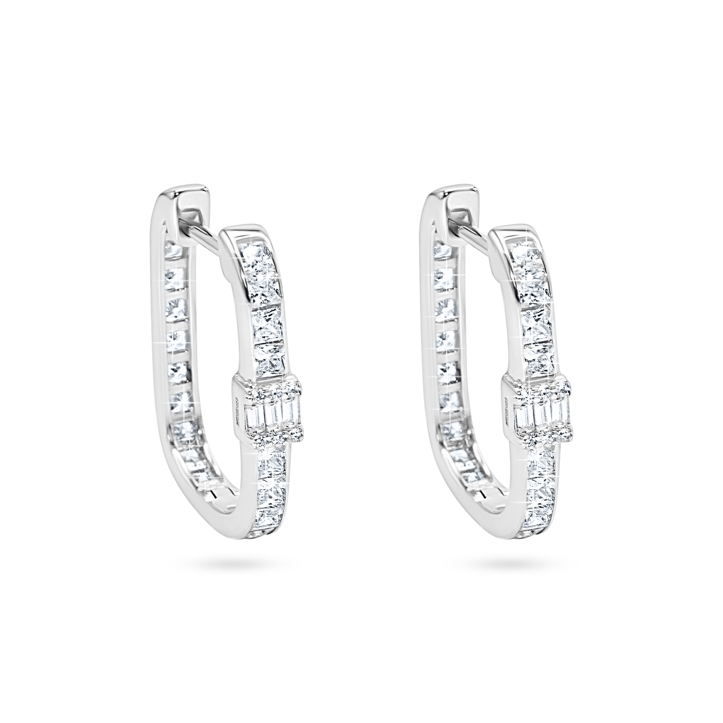 Imperial Baguette Hoop Earrings