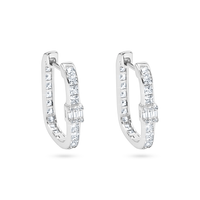 Imperial Baguette Hoop Earrings image