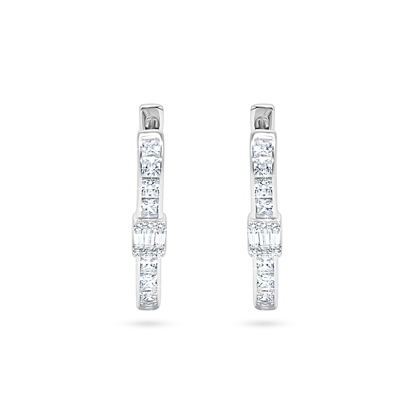 Imperial Baguette Hoop Earrings