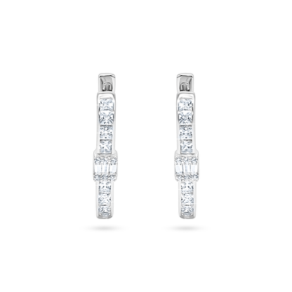 Imperial Baguette Hoop Earrings