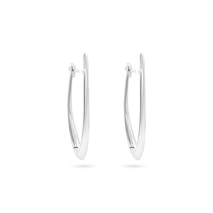 Blade Oval Hoop Earrings