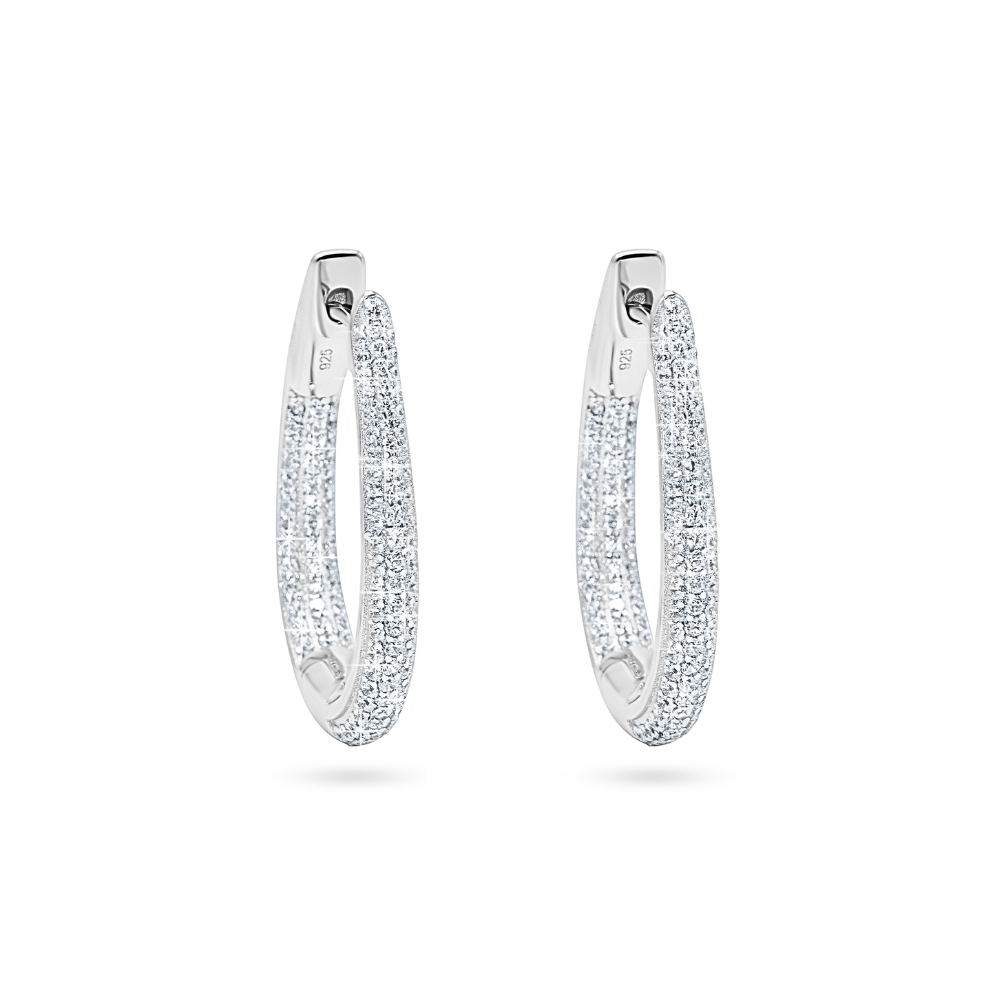 Infinity Pavé Hoop Earrings