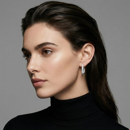 Infinity Pavé Hoop Earrings