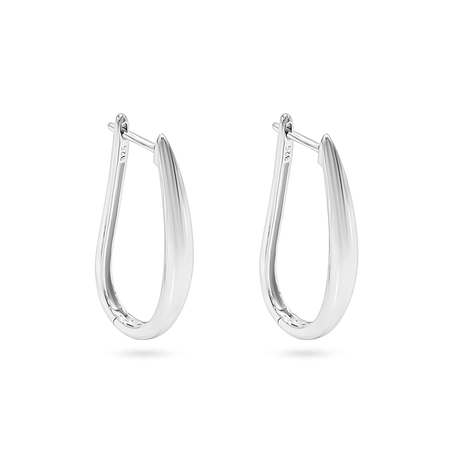 Oragnic Oval Hoop Earrings