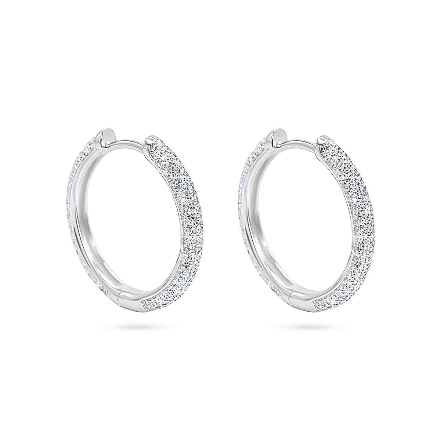 Halo Pavé Hoop Earrings