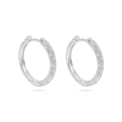 Halo Pavé Hoop Earrings