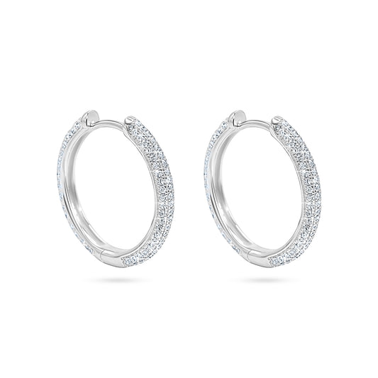 Halo Pavé Hoop Earrings