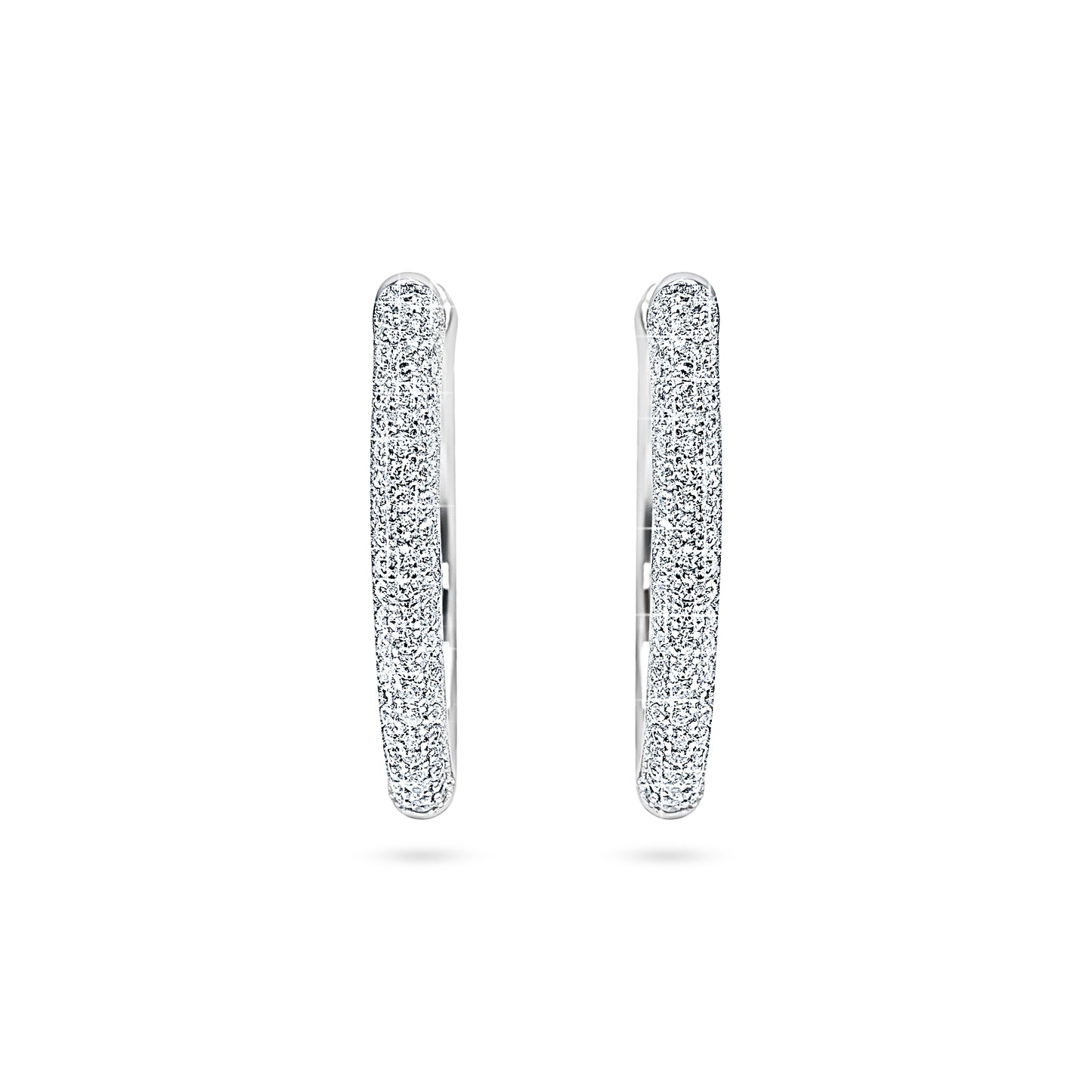 Halo Pavé Hoop Earrings